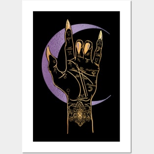 Purple palmistry Posters and Art